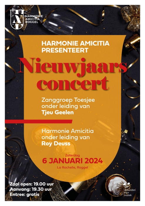 6 januari 2024 Nieuwjaarsconcert Harmonie Amicitia Roggel en Zanggroep Toesjee
